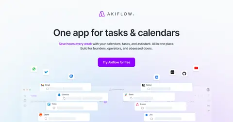 Akiflow homepage screenshot