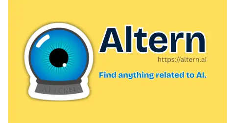 Altern homepage screenshot