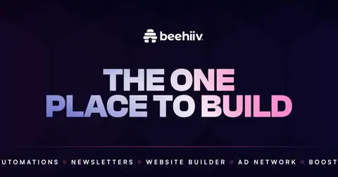 beehiiv homepage screenshot