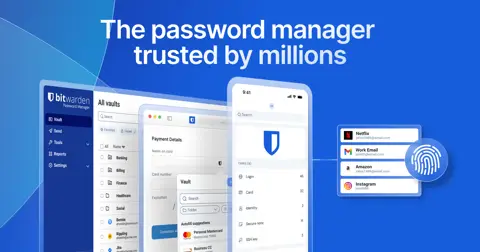 Bitwarden homepage screenshot