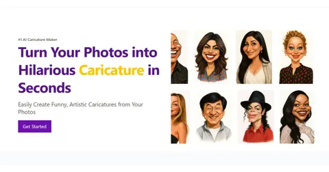 Caricature Maker homepage screenshot