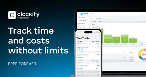 Clockify homepage screenshot