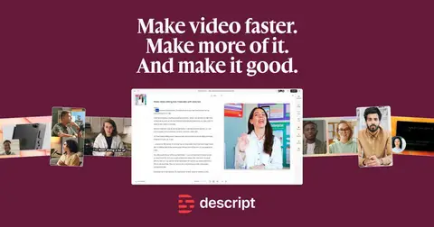 Descript homepage screenshot