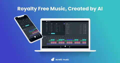 Ecrett Music homepage screenshot