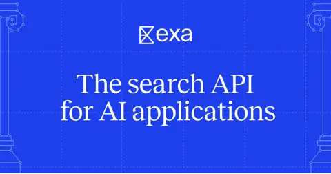 Exa homepage screenshot