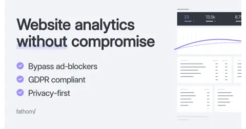 Fathom Analytics homepage screenshot