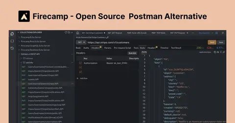 Firecamp homepage screenshot