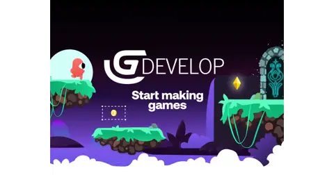 GDevelop homepage screenshot