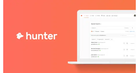 Hunter homepage screenshot