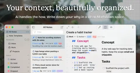 Inkdrop homepage screenshot