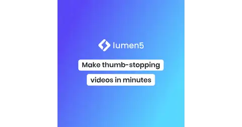 Lumen5 homepage screenshot