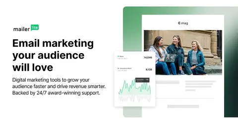 MailerLite homepage screenshot