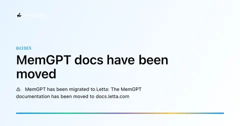 MemGPT homepage screenshot