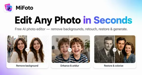 MiFoto homepage screenshot
