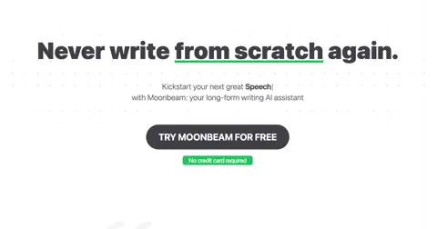 Moonbeam homepage screenshot