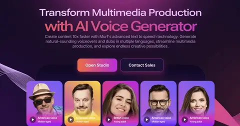 Murf AI homepage screenshot