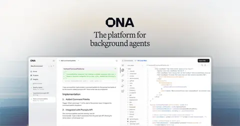 Ona homepage screenshot