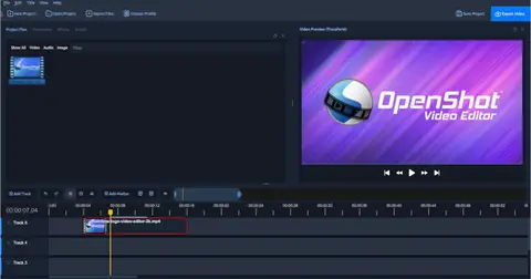 OpenShot Video Editor homepage screenshot