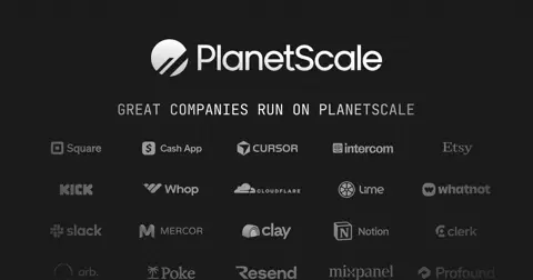 PlanetScale homepage screenshot