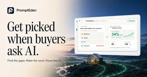 PromptEden homepage screenshot