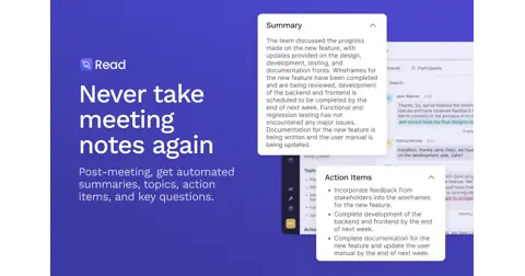 Read AI homepage screenshot