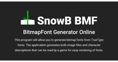 SnowB Bitmap Font homepage screenshot