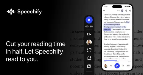 Speechify homepage screenshot
