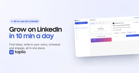 Taplio homepage screenshot